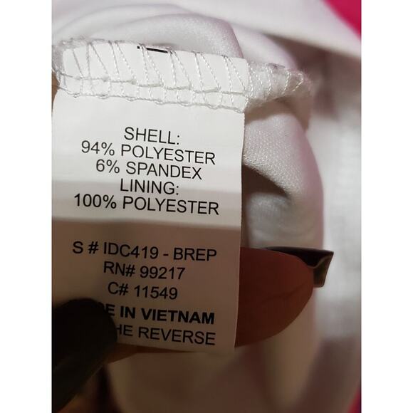 Sevengate Maxi Dress Womens L Multi Geo Print Cut Out Ankle Slit Spaghetti Strap - Picture 6 of 14